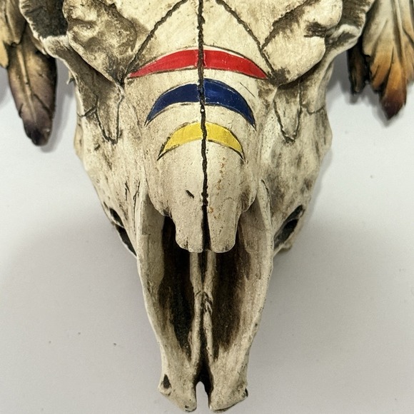 Cow Steer Bull Skull Stash Box Trinket Box Western Indian Decor Figurine * - Picture 9 of 9